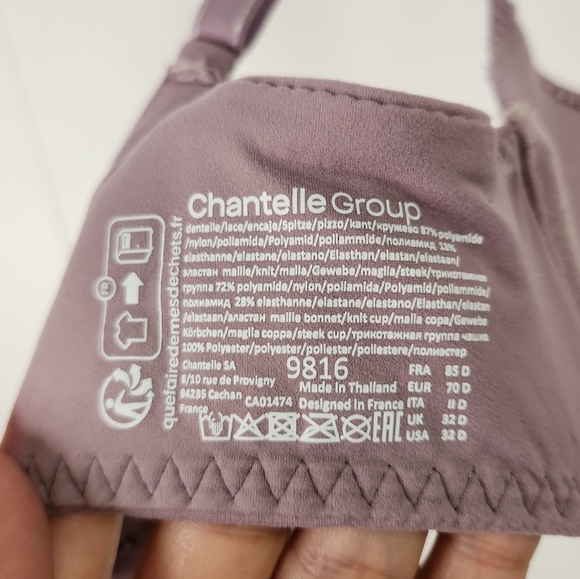 Chantelle Easy Feel Emma Lightly Lined Underwire T-Shirt Bra 32D New NWT Purple - Picture 10 of 11